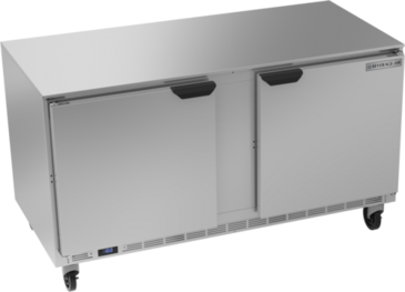 Beverage Air UCF60AHC 60'' 2 Section Undercounter Freezer with 2 Left/Right Hinged Solid Doors and Front Breathing Compressor