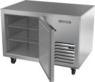 Beverage Air UCR46AHC 46'' 1 Section Undercounter Refrigerator with 1 Right Hinged Solid Door and Front Breathing Compressor