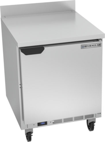 Beverage Air WTF27AHC 27'' 1 Door Counter Height Worktop Freezer with Side / Rear Breathing Compressor - 6.13 cu. ft.