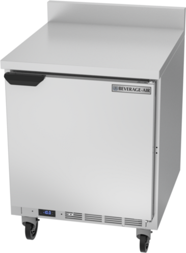 Beverage Air WTF27AHC-FIP 27'' 1 Door Counter Height Worktop Freezer with Side / Rear Breathing Compressor - 6.13 cu. ft.