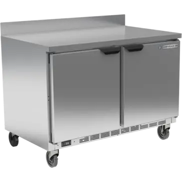 Beverage Air WTF48AHC 48'' 2 Door Counter Height Worktop Freezer with Side / Rear Breathing Compressor - 11.04 cu. ft.