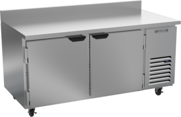 Beverage Air WTF67AHC 67'' 2 Door Counter Height Worktop Freezer with Side / Rear Breathing Compressor - 27.0 cu. ft.