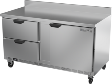 Beverage Air WTFD60AHC-2-FIP 60'' 2 Drawer Counter Height Worktop Freezer with Side / Rear Breathing Compressor - 17.1 cu. ft.