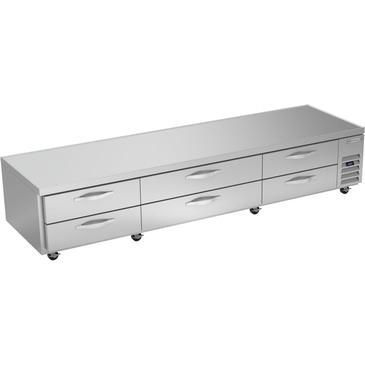 Beverage Air WTRCS112HC 112" 6 Drawer Refrigerated Chef Base with Marine Edge Top - 115 Volts