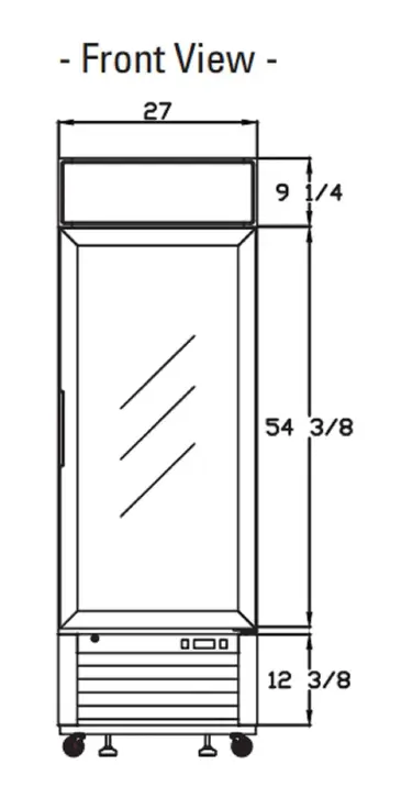 Blue Air BKGF23-HC 27'' 23.0 cu. ft. 1 Section White Glass Door Merchandiser Freezer