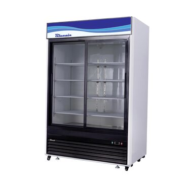 Blue Air BKGM48SL-HC 54.38'' Black 1 Section Sliding Refrigerated Glass Door Merchandiser