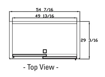 Blue Air BKGM48SL-HC 54.38'' Black 1 Section Sliding Refrigerated Glass Door Merchandiser