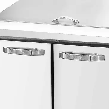 BLMT36-HC Mega Top Sandwich Prep Table Metal Door Handles