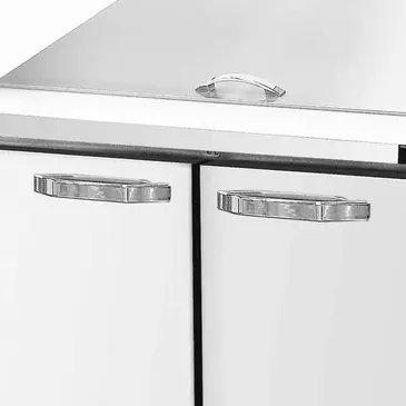 BLUE AIR BLMT48-HC MEGA TOP SANDWICH PREP TABLE METAL DOOR HANDLES