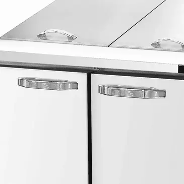 BLUE AIR BLMT60-HC MEGA TOP SANDWICH PREP TABLE METAL DOOR HANDLES