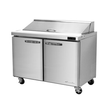 Blue Air BLPT36-HC 36.38'' 2 Door Counter Height Refrigerated Sandwich / Salad Prep Table with Standard Top