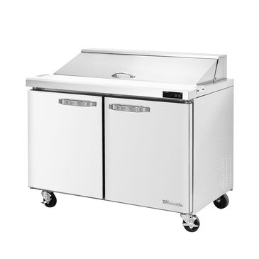 Blue Air BLPT48-HC 48.38'' 2 Door Counter Height Refrigerated Sandwich / Salad Prep Table with Standard Top