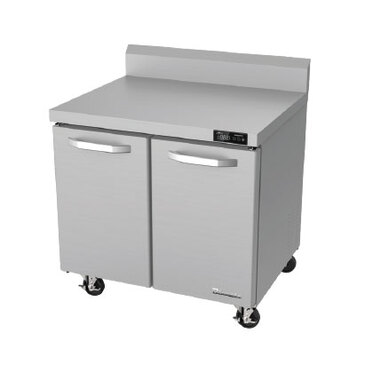 Blue Air BLUF36-WT-HC 36'' 2 Door Counter Height Worktop Freezer with Side / Rear Breathing Compressor - 9.2 cu. ft.