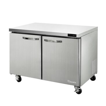 Blue Air BLUF60-HC 60.38'' 2 Section Undercounter Freezer with 2 Left/Right Hinged Solid Doors and Side / Rear Breathing Compressor