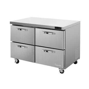 Blue Air BLUR48-D4-HC 48.38'' 2 Section Undercounter Refrigerator with 4 Drawers and Side / Rear Breathing Compressor