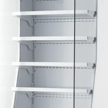 Blue Air BOD-36G Open Display Case adjustable shelves