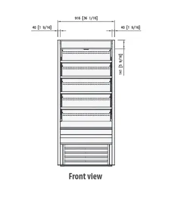 Blue Air BOD-36G Open Display Case