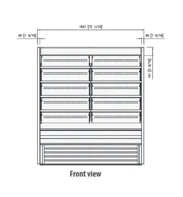 Blue Air BOD-72G Open Display Case