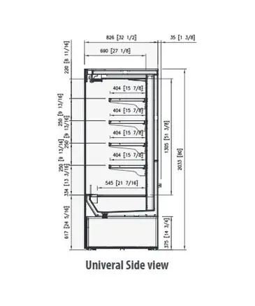 Blue Air BOD-72G Open Display Case