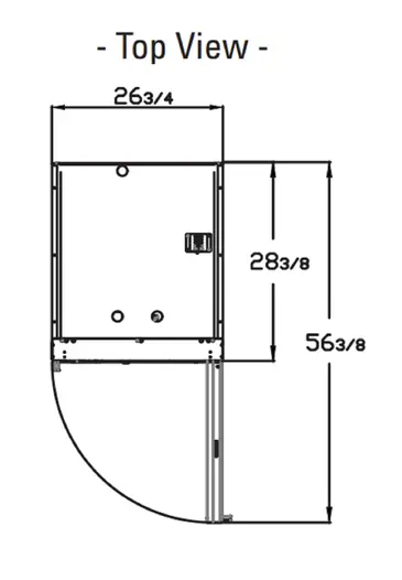 Blue Air BSR23GP-HC 26.75'' 23 cu. ft. Bottom Mounted 1 Section Glass Door Reach-In Refrigerator