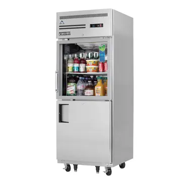 Everest Refrigeration EGSH2 29.25'' 23 cu. ft. Top Mounted 1 Section Glass Half Door Reach-In Refrigerator