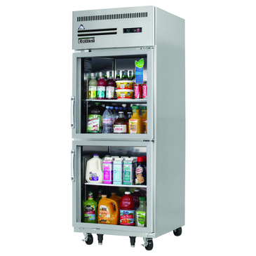 Everest Refrigeration ESGRH2 29.25'' 23 cu. ft. Top Mounted 1 Section Solid Half Door Reach-In Refrigerator