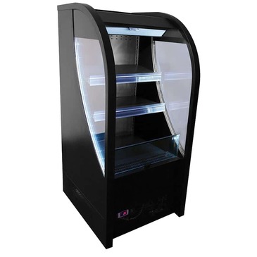 Excellence AC-6HC 25.5'' Black Vertical Air Curtain Open Display Merchandiser with 3 Shelves