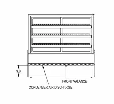 Federal Industries CGR3142 31'' Curved Glass Silver Refrigerated Bakery Display Case with 2 Shelves