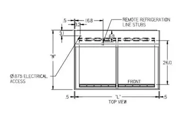 Federal Industries CGR5042DZ Curved Glass Vertical Dual Zone Bakery Case Refrigerated Left Non-Refrigerated Right