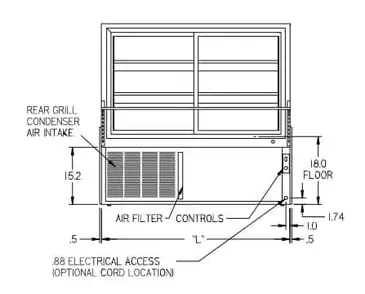 Federal Industries CGR5048CD Curved Glass Refrigerated Deli Case