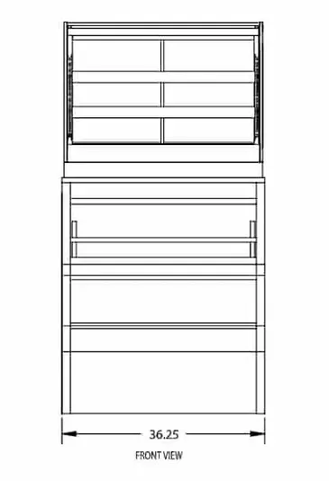 Federal Industries CRR3628/RSS3SC Specialty Display Hybrid Merchandiser Refrigerated Self-Serve Bottom With Refrigerated Service Top