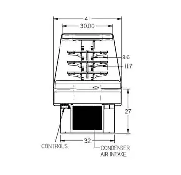 Federal Industries ECSS40SC Specialty Display End Cap Refrigerated Self-Serve Merchandiser