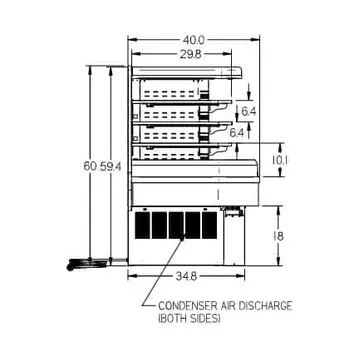 Federal Industries ECSS40SC Specialty Display End Cap Refrigerated Self-Serve Merchandiser