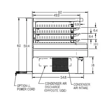 Federal Industries ECSS60SC Specialty Display End Cap Refrigerated Self-Serve Merchandiser