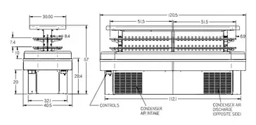 Federal Industries IMSS120SC-3 Specialty Display Island Self-Serve Refrigerated Merchandiser