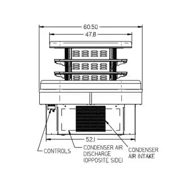 Federal Industries IMSS60SC-2 Specialty Display Island Self-Serve Refrigerated Merchandiser