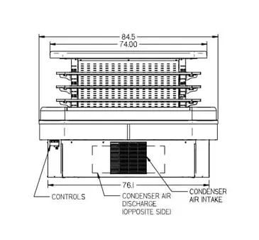 Federal Industries IMSS84SC-2 Specialty Display Island Self-Serve Refrigerated Merchandiser