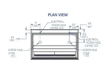 Federal Industries ITR3626-B18 Italian Glass Refrigerated Display Case