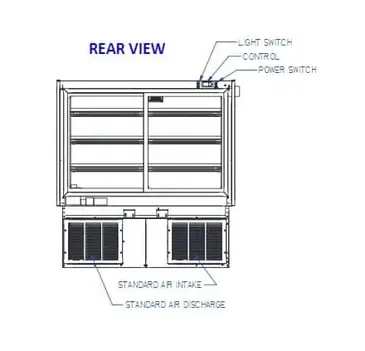 Federal Industries ITR3626 Italian Glass Refrigerated Counter Display Case