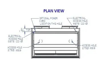 Federal Industries ITR4826 Italian Glass Refrigerated Counter Display Case