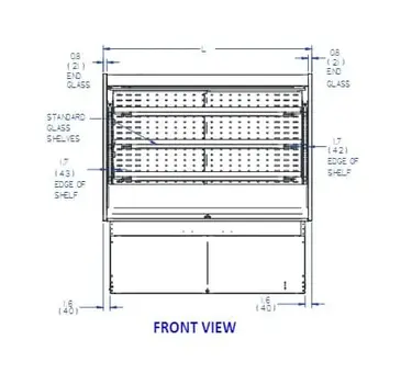 Federal Industries ITRSS3626 Italian Glass Refrigerated Counter Display Case