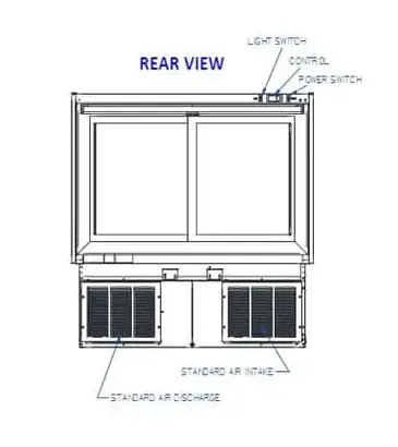 Federal Industries ITRSS3626 Italian Glass Refrigerated Counter Display Case