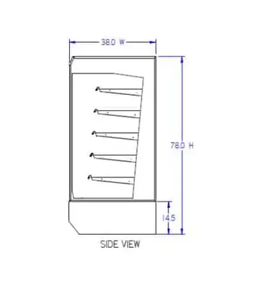 Federal Industries LMD7278R 73.8'' Black Vertical Air Curtain Open Display Merchandiser with 5 Shelves