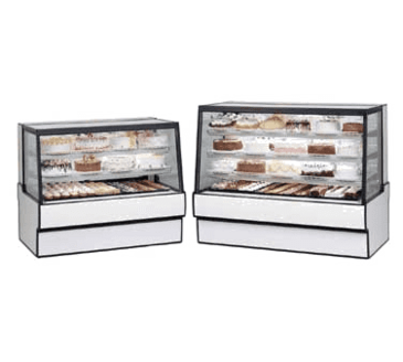 Federal Industries SGR3142 31'' Slanted Glass Silver Refrigerated Bakery Display Case with 2 Shelves