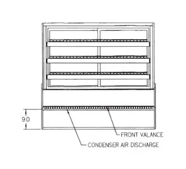 Federal Industries SGR3142 31'' Slanted Glass Silver Refrigerated Bakery Display Case with 2 Shelves