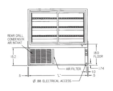 Federal Industries SGR3142 31'' Slanted Glass Silver Refrigerated Bakery Display Case with 2 Shelves