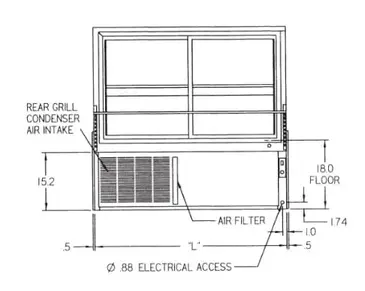 Federal Industries SGR3648CD High Volume Refrigerated Deli Case