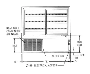 Federal Industries SGR5042DZ High Volume Vertical Dual Zone Bakery Case Refrigerated Left Non-Refrigerated Right