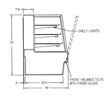 Federal Industries SGR5048DZ High Volume Vertical Dual Zone Bakery Case Refrigerated Left Non-Refrigerated Right