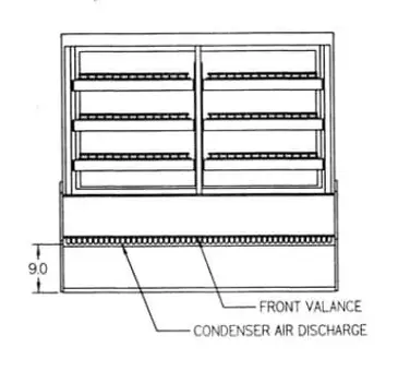 Federal Industries SGR5948DZ High Volume Vertical Dual Zone Bakery Case Refrigerated Left Non-Refrigerated Right